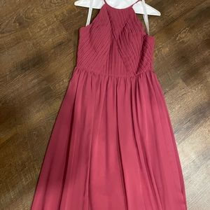 burgundy/maroon bridesmaid dress